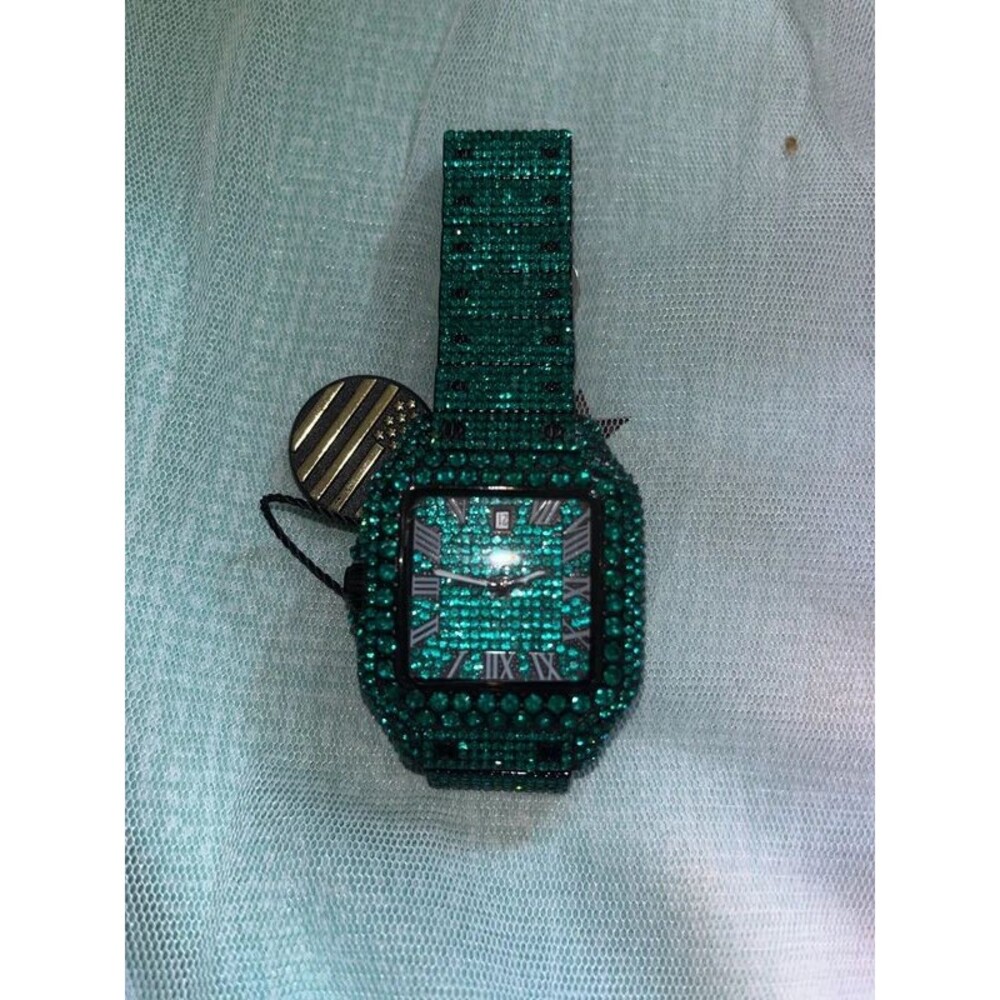 Green Rhinestone Watch - Picture 3 of 3